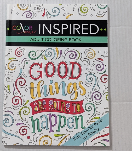 Color Me Inspired Adult Coloring Book, Like New - Picture 1 of 8